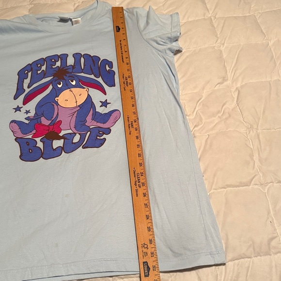 Disney Eeyore Feeling Blue Animated Graphic TShirt Nightgown Womens Size 2X Blue - Picture 7 of 7